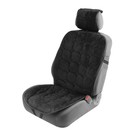 Накидка на переднее сиденье авто 140×50 см, искусственный мех, черный - фото 3433380