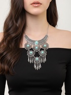 Колье «Гестия», четыре яруса, голубое в чернёном серебре, 35 см - Фото 2