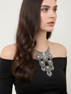 Колье «Гестия», четыре яруса, голубое в чернёном серебре, 35 см - Фото 3