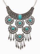 Колье «Гестия», четыре яруса, голубое в чернёном серебре, 35 см - Фото 4