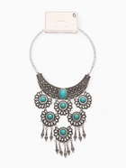 Колье «Гестия», четыре яруса, голубое в чернёном серебре, 35 см - Фото 7