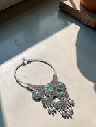 Колье «Гестия», четыре яруса, голубое в чернёном серебре, 35 см - Фото 6