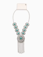 Колье «Гестия» круг, голубое в чернёном серебре, 45 см - Фото 5