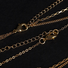 Кулон "Цепь" топ, жемчужная ракушка, цвет белый в золоте, 45см (комплект 2 шт) - фото 25616695