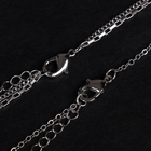 Кулон "Цепь" топ, жемчужная ракушка, цвет белый в серебре, 45см - фото 25616697