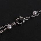 Кулон "Цепь" топ, жемчужная роса, цвет белый в серебре, 38см - фото 25616700