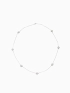 Бусы «Цепь» блеск шамбала, ассорти, шар №12, белые в серебре, 80 см - Фото 1