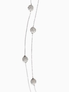 Бусы «Цепь» блеск шамбала, ассорти, шар №12, белые в серебре, 80 см - Фото 4