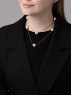 Бусы «Цепь» блеск шамбала, ассорти, шар №12, белые в серебре, 80 см - Фото 3