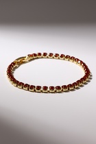 Браслет со стразами «Сияй» тонкая нить, цвет красный в золоте, 18 см - Фото 2