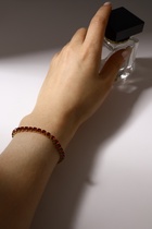 Браслет со стразами «Сияй» тонкая нить, цвет красный в золоте, 18 см - Фото 4