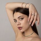 Браслет со стразами «Сияй» тонкая нить, цвет красный в золоте, 18 см - Фото 5