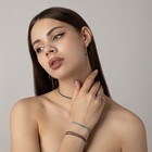 Браслет со стразами «Сияй» тонкая нить, цвет красный в серебре, 18 см - Фото 3