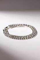 Браслет со стразами «Сияй» нить кругами, цвет белый в серебре, 18 см - Фото 1