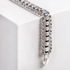 Браслет со стразами «Сияй» нить кругами, цвет белый в серебре, 18 см - Фото 5