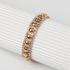 Браслет со стразами «Сияй» нить кругами, цвет белый в золоте, 18 см - Фото 12