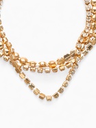 Браслет со стразами «Сияй» нить кругами, цвет белый в золоте, 18 см - Фото 4