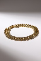 Браслет со стразами «Сияй», L=18 см, 3 ряда, белый в золоте - Фото 5