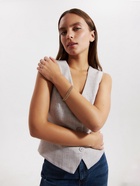 Браслет со стразами «Сияй», L=18 см, 3 ряда, белый в золоте - Фото 8