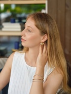 Браслет со стразами «Сияй», L=18 см, 3 ряда, белый в золоте - Фото 9