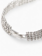 Браслет со стразами «Сияй» четыре ряда, цвет белый в серебре, 18 см - Фото 3