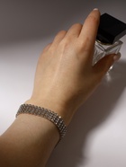 Браслет со стразами «Сияй» четыре ряда, цвет белый в серебре, 18 см - Фото 2