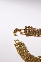 Браслет со стразами «Сияй» четыре ряда, цвет белый в золоте, 18 см - Фото 3