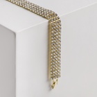 Браслет со стразами «Сияй» четыре ряда, цвет белый в золоте, 18 см - Фото 7