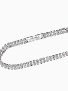 Браслет со стразами «Сияй» 2 ряда, цвет белый в серебре, 18 см - Фото 2