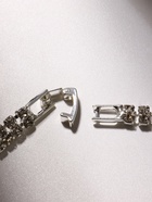 Браслет со стразами «Сияй» 2 ряда, цвет белый в серебре, 18 см - Фото 9