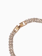 Браслет со стразами «Сияй», L=18 см, 2 ряда, белый в золоте - Фото 4