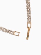 Браслет со стразами «Сияй», L=18 см, 2 ряда, белый в золоте - Фото 5