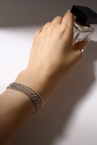 Браслет со стразами «Сияй» нить кругами, цвет радужный в серебре, 18 см - Фото 4