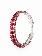 Браслет со стразами «Северное сияние» змейка, цвет красный в серебре, 18 см - Фото 2