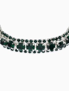 Браслет со стразами «Северное сияние» змейка, цвет изумрудный в серебре, 18 см - Фото 2