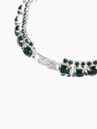 Браслет со стразами «Северное сияние» змейка, цвет изумрудный в серебре, 18 см - Фото 3