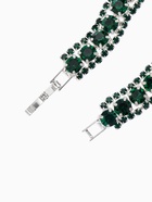 Браслет со стразами «Северное сияние» змейка, цвет изумрудный в серебре, 18 см - Фото 4