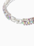 Браслет со стразами «Северное сияние. Змейка», L=18 см, радужный в серебре - Фото 3