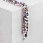 Браслет со стразами «Северное сияние» змейка, цвет радужный в серебре, L=18 см - Фото 3