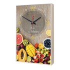 Часы-картина настенные, для кухни, "Тропические фрукты", плавный ход, 57 х 35 х 4 см - фото 318288410