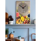 Часы-картина настенные, для кухни, "Тропические фрукты", плавный ход, 57 х 35 х 4 см - фото 6272655