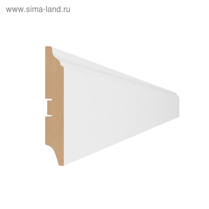 Плинтус напольный МДФ «100B», 16×100×2000 мм, цвет белый - Фото 1