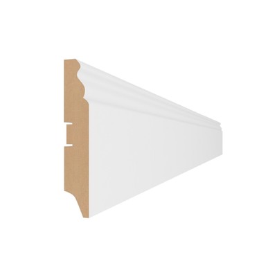 Плинтус напольный МДФ «100E», 2000×100×16 мм, цвет белый