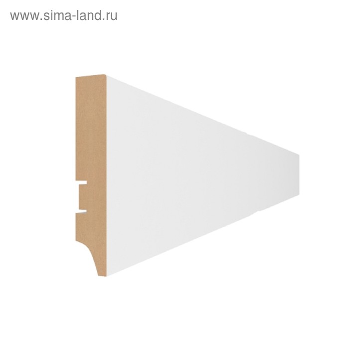 Плинтус напольный МДФ «100А», 16×100×2000 мм, цвет белый - Фото 1
