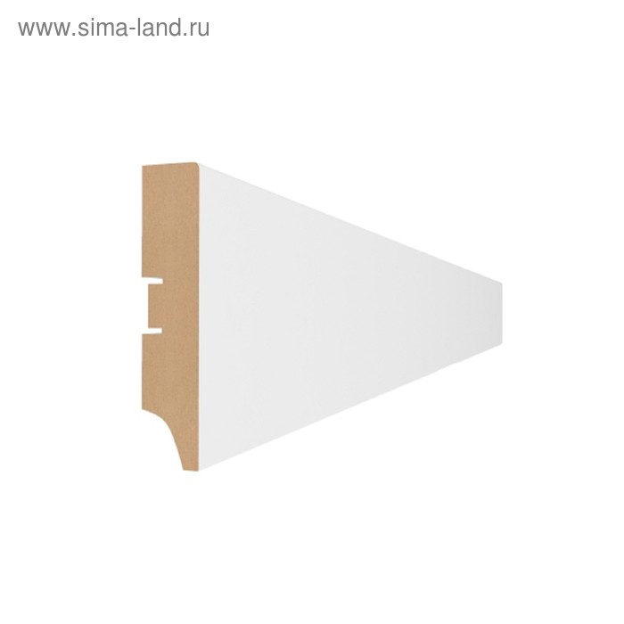 Плинтус напольный МДФ «80А», 16×80×2000 мм, цвет белый - Фото 1