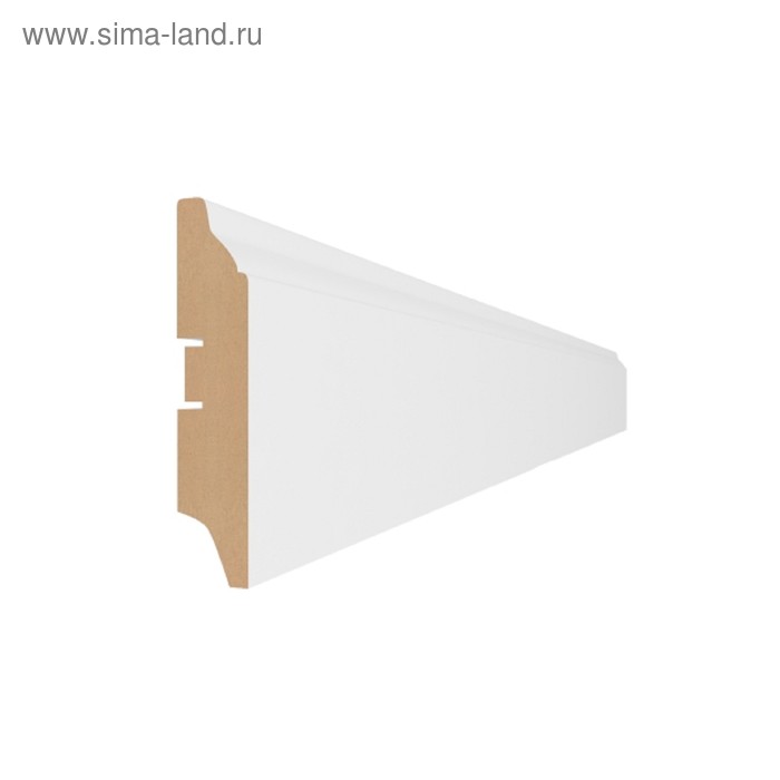 Плинтус напольный МДФ «82», 16×82×2000 мм, цвет белый - Фото 1