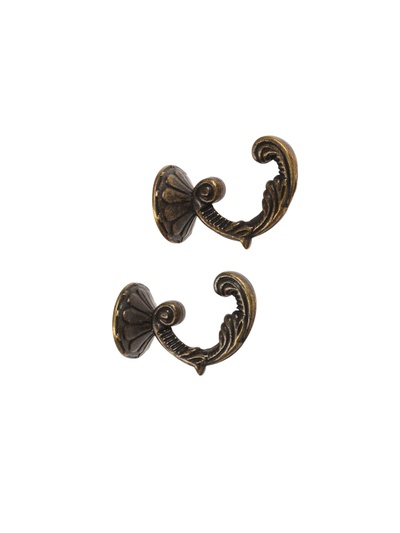 УЦЕНКА Крючок для штор KS002, однорожковый, цвет бронза