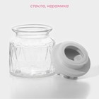 Банка для сыпучих Доляна «Голубки», 500 мл, 11×17 см, с керамической крышкой, стекло, прозрачная - Фото 2