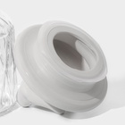 Банка для сыпучих Доляна «Голубки», 500 мл, 11×17 см, с керамической крышкой, стекло, прозрачная - Фото 3