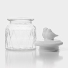 Банка для сыпучих Доляна «Голубки», 500 мл, 11×17 см, с керамической крышкой, стекло, прозрачная - Фото 5